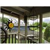Hanging Plant Pot Holder & (3) Sun Patio Décor.