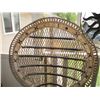 Image 3 : Large Wicker Peacock Chair w/Glider Foot Stool