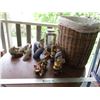 Image 1 : (10 pcs)  Yard Décor. - Garden Gnomes, Fairies, Wicker Basket etc.