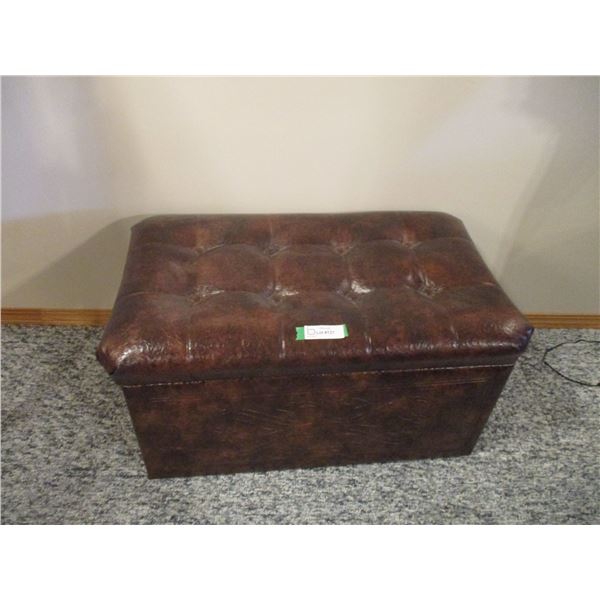 Vintage Padded Storage Box/Ottoman