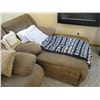 Image 4 : Reclining Sofa & Chair Set w/Throw Pillows Blankets etc. (Will Need Able Bodied Persons to Move fro