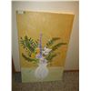 Image 1 : 48"x30" Floral Oil Painting