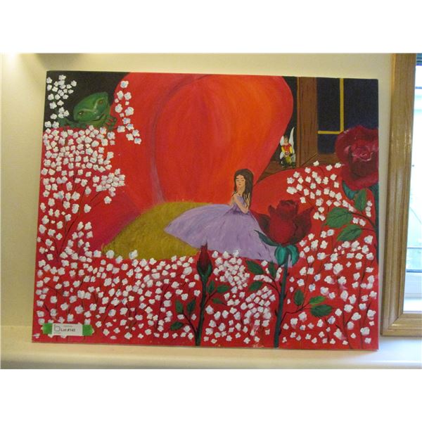 30"x23" Fairy Oil Painting