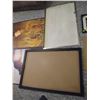 Image 3 : (4) Picture Frames of Varying Sizes, White Board& (2) Large Wildlife/Fishing Pieces