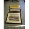 Image 1 : (3) Picture Frames , One w/Snow Geese Print (30"x27")