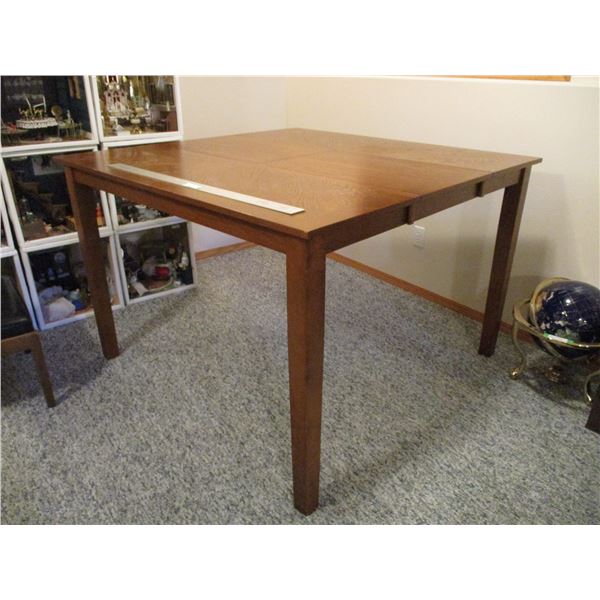 54"x36"x36"Tall Table w/Folding Leaf (54"x54" w/Leaf Installed)
