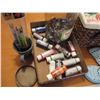 Image 3 : Acrylic Paints, Jar of Buttons, Brushes & Crocheted Booties