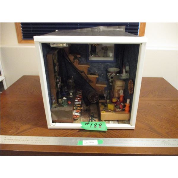 Bar Scene Shadow Box/Diorama (Lighted, Needs Batteries)
