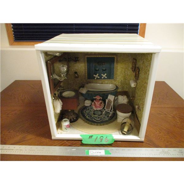 Bathroom Scene Shadow Box/Diorama (Lighted, Needs Batteries)