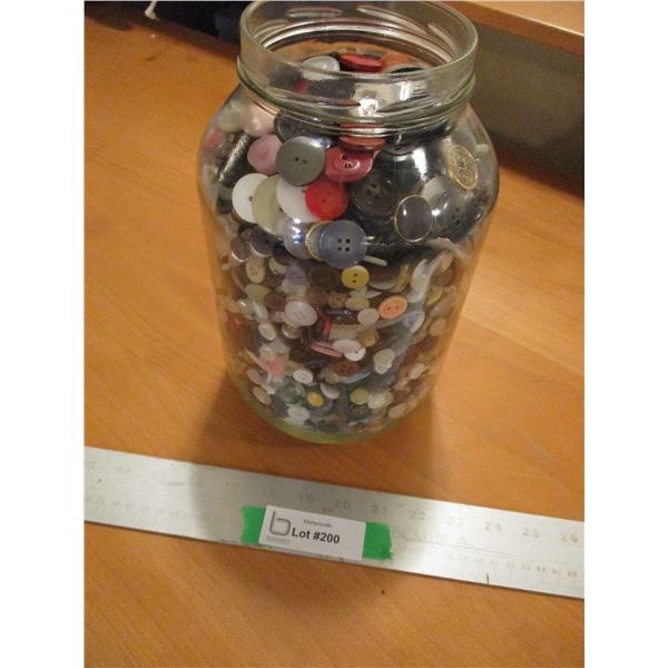 Large Jar of Buttons (1620 Approximately)