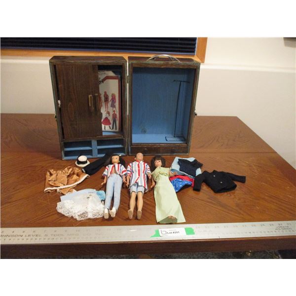 Vintage Barbie/Ken Dolls w/Clothing & Display (Early Mid Century)