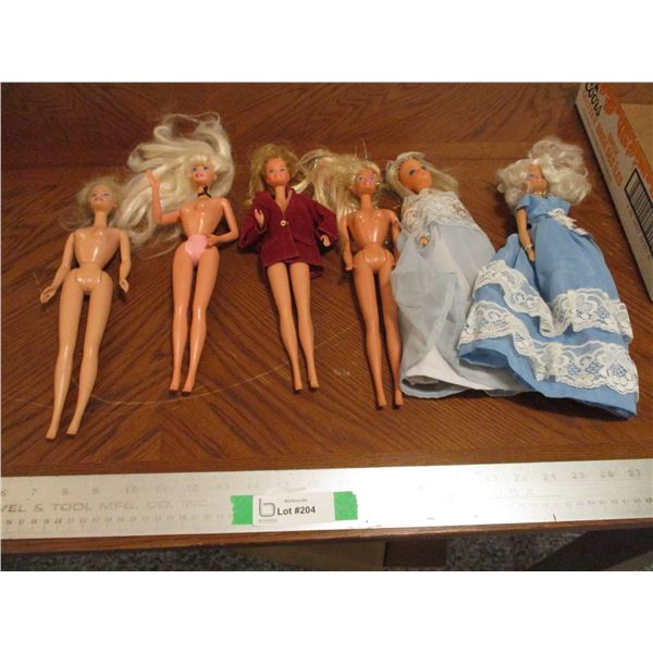 (6) Vintage Barbie Dolls