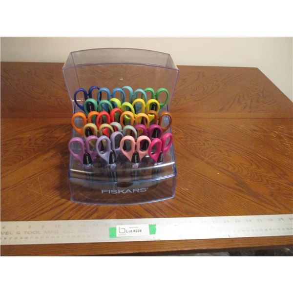 (18 pr) Fiskars Scissors of Varying Styles w/Display