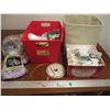 Image 1 : Crafting Supplies - Ribbon, Yarn etc. w/Storage Bins