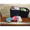 Image 1 : Crafting Supplies - Ribbon, Yarn etc. w/Storage Bins