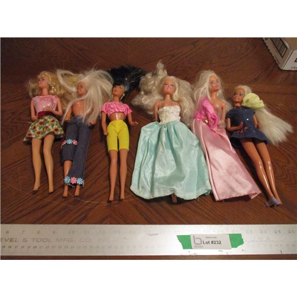 (6) Vintage Barbie Dolls