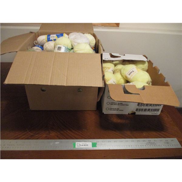 (2) Boxes of Yarn of Varying Colors