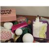 Image 4 : Large Lot of Crafting & Knitting Supplies w/Storage Bins/Picture Boxes