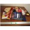 Image 1 : Box of Misc. Knitting, Embroidery, Crocheted & Craft Materials