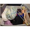 Image 2 : Yarn, Knitting & Crafting Supplies w/Storage Bins
