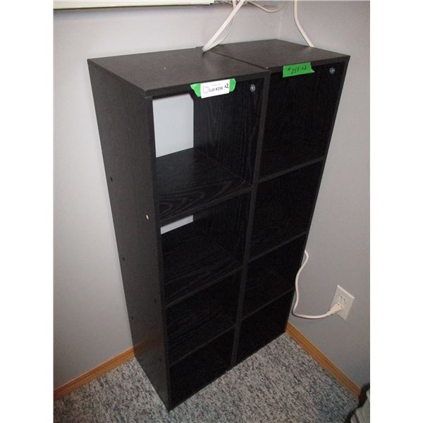 (2) 4 Cube Shelves (Each 11"x12"x43" Tall)