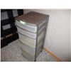 Image 1 : 5 drawer Plastic Organizer (34" Tall) on Casters/Contents