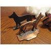 Image 2 : (1 pr) Copper German Sheppard Book Ends, Wooden Mexican Catch Cup Toy (No Ball), Bell, Stuffed Toy D