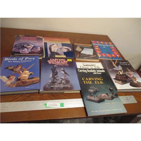 (9) Wood Carving Books - Birds of Prey, Song Birds etc.
