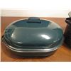 Image 2 : Large Enameled Roaster w/Rack (No M.M) & Enameled Canning Pot w/Rack