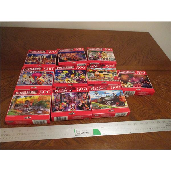 (10) 500 pc Crazy Art Mini Puzzles
