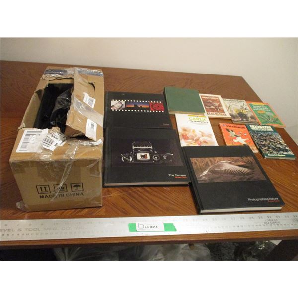 (10) Wildlife, Foraging & Gardening Books w/Box Of Misc. Tubing