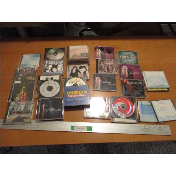 (25+) Compact Discs (CDs) Of Various Artists - Queen, Led Zeppelin, Alice Cooper, Meatloaf, Frank Si