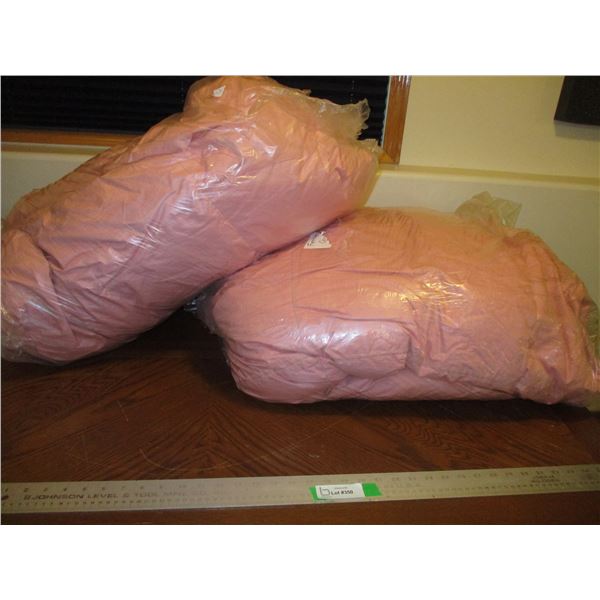 (2) Feather Quilt/Pillows (Pink)