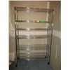 Image 1 : Metal Shelving Unit (17"x48"x76" Tall) w/Casters