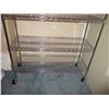 Image 3 : Metal Shelving Unit (17"x48"x76" Tall) w/Casters