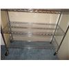 Image 3 : Metal Shelving Unit (17"x48"x76" Tall) w/Casters