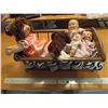 Image 1 : Original Cabbage Patch Doll, Crib, Blanket, Stuffed Puppy & (2) Generic Dolls