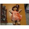 Image 3 : Original Cabbage Patch Doll, Crib, Blanket, Stuffed Puppy & (2) Generic Dolls