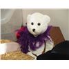 Image 4 : (9) Stuffed Animals, Rubbermaid (23x17" 49.6L) Tote w/Lid, & Closet Shoe Organizer