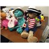 Image 5 : (9) Stuffed Animals, Rubbermaid (23x17" 49.6L) Tote w/Lid, & Closet Shoe Organizer
