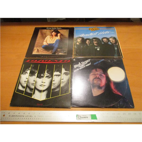 (4) Vinyl Records - Toronto, April Wine, Suzi Quatro, Bob Segar & The Silver Bulliet Band