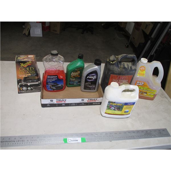 Partial Fluids - Surface Cleaner, 5w30 Motor Oil, Deck Stripper, 10w40