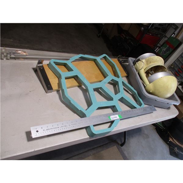 Plant Starting Grow Lights, Rod Kit, Small Shelf & Concrete Stepping Stone Block Form