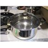 Image 6 : (17 pcs) Stainless Pot & Pans w/Lids -NuWave, Happy Lady, Magnum