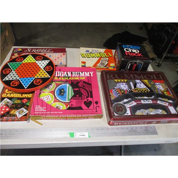 Various Games - Rummoli, Checkers, Scrabble, Michigan Rummy etc.