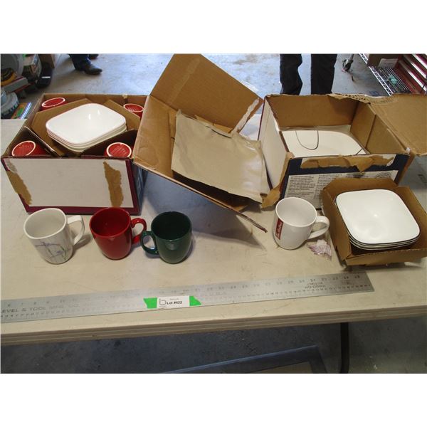 (2 Sets) Corelle Dishware - Plates, Cups, Bowls