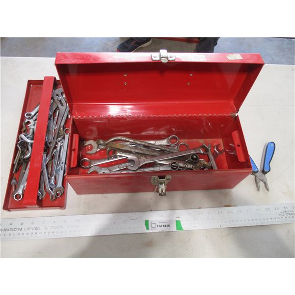 S.A.E & Metric Combination Wrenches, Multi Tool etc. w/Tool Box