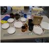 Image 1 : Dishware (Corelle Bowls, Mugs, Corelle Plates), Glass Vase, (2) Boxes Ziploc Space Bags etc.