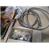 Image 7 : Various Items - Extension Cord, Flex Hose for Shower Head, Brackets, Turtle Black Box Polish, Door H