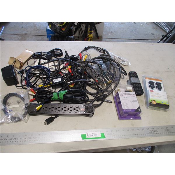 Various Cables, Cords, Remote, Power Bar etc.